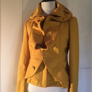 Grace Elements Ruffle Zip Blazer Sz 4